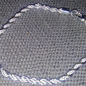 8in Sterling Silver Rope Bracelet